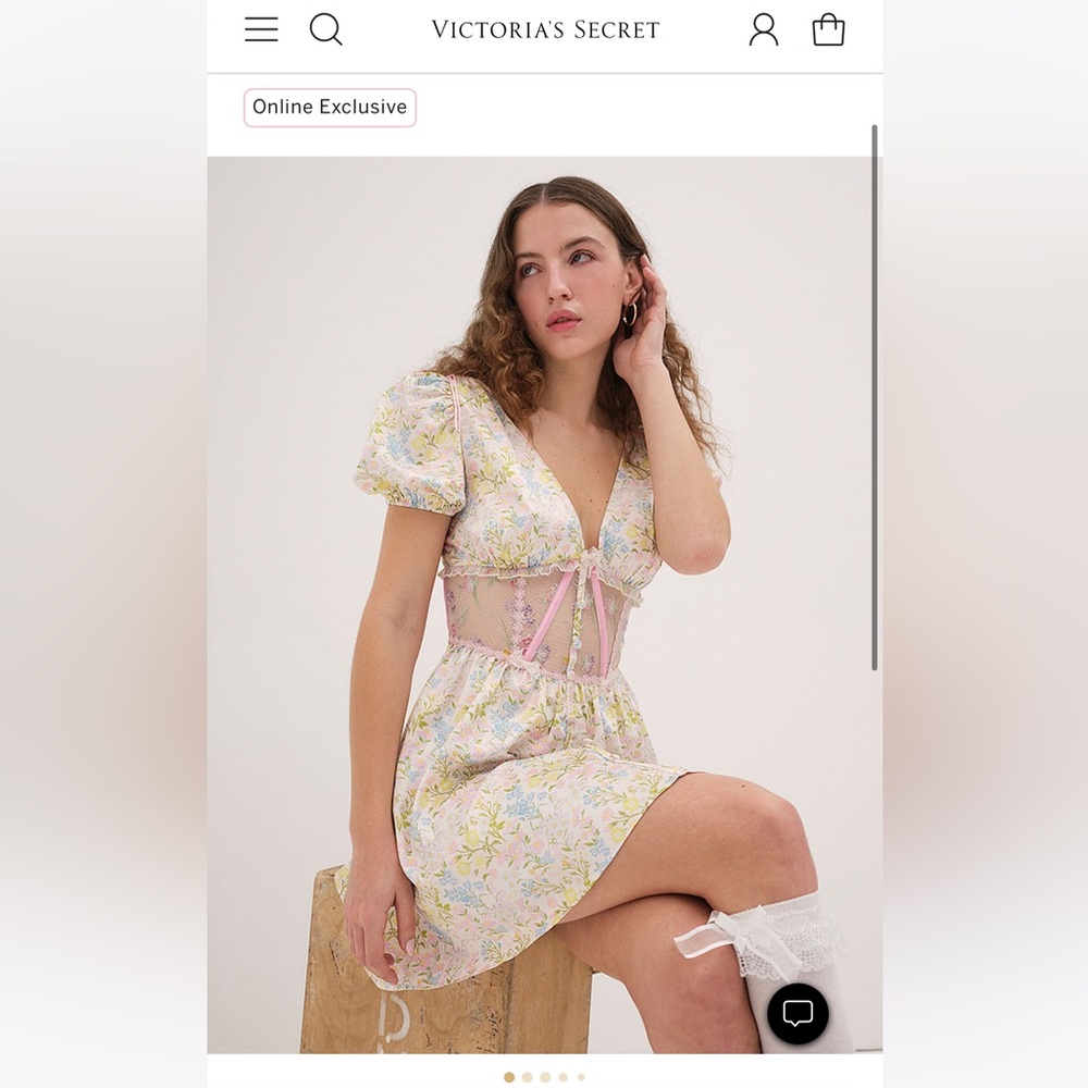 Glitter Garden Cap Sleeve Dress Victorias secrete lingerie